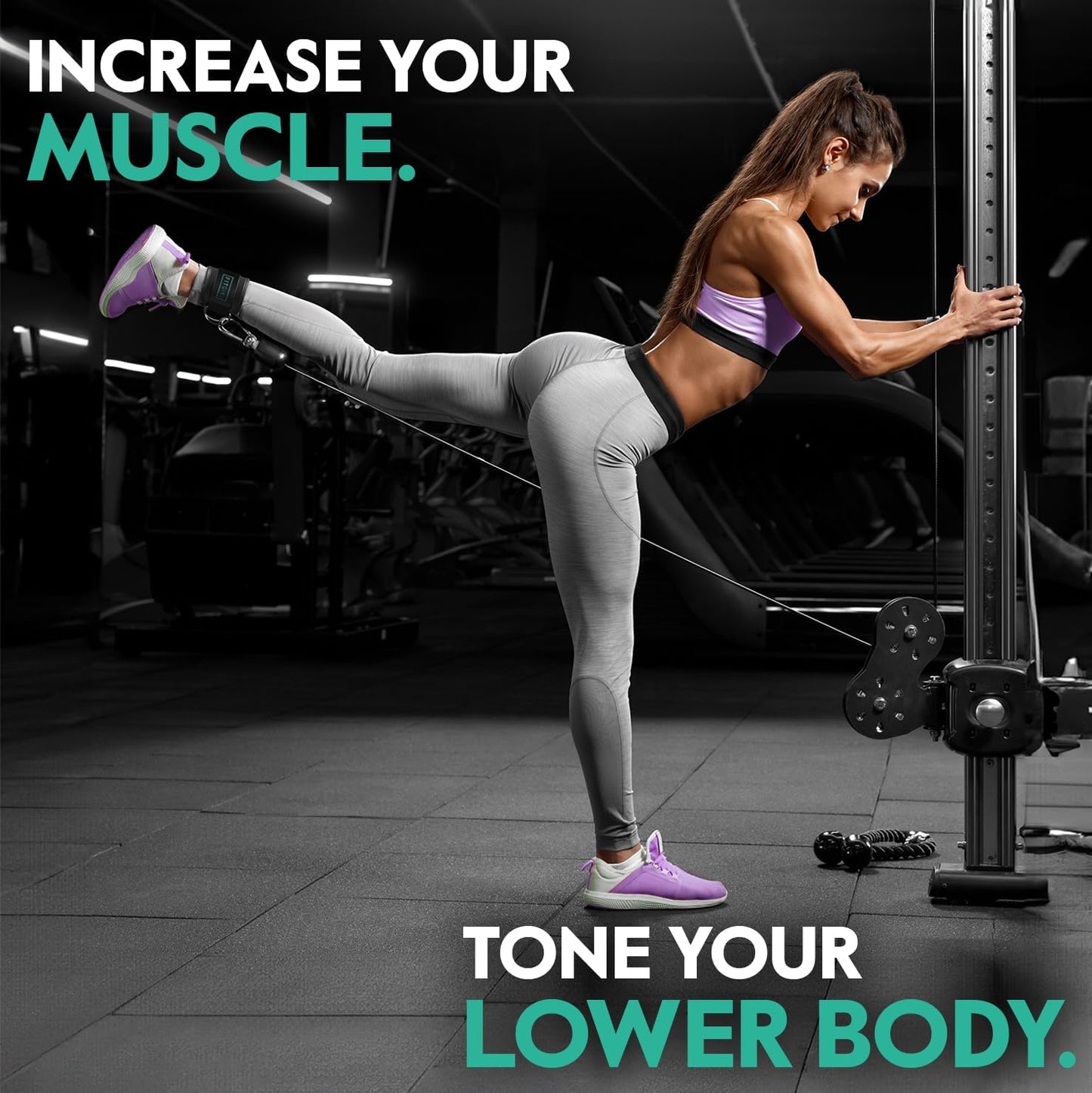 Premium Ankle Strap for Cable Machines – Enhanced Padding and Comfort for Cable Exercise Attachments, Ideal for Home and Gym Use, Perfect for Glute Workouts, Kickbacks, Leg Extensions, and Hip Abductors