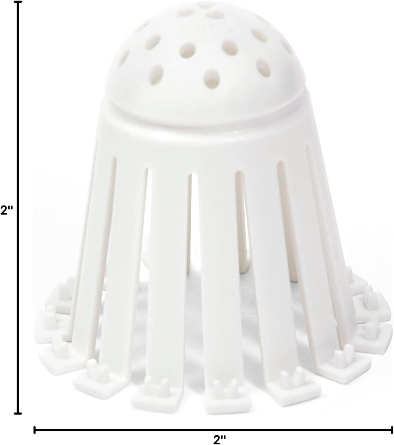 Toss 21Pk Disposable Bath Tub Drain Strainers - Hair Catcher Snare for Shower Bathtub to Prevent Clogged Drains, Traps Human and Pet Hair, One Year Supply (White)