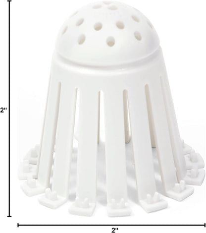 Toss 21Pk Disposable Bath Tub Drain Strainers - Hair Catcher Snare for Shower Bathtub to Prevent Clogged Drains, Traps Human and Pet Hair, One Year Supply (White)