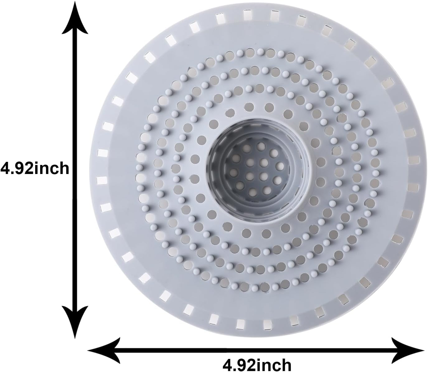 Bathtub Drain Hair Catcher, Silicone Tub Hair Catcher Drain Protector Strainer, Collapsible Shower Hair Drain Catcher Strainer for 1.48'' to 1.75'' Regular Drains, 3PCS