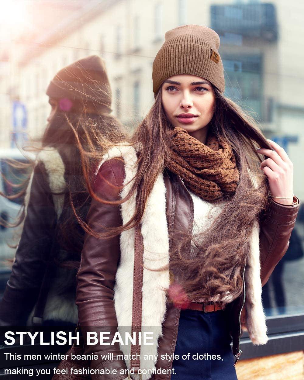 Women's Winter Slouchy Beanie - Soft Knitted Ski Hat for Unisex