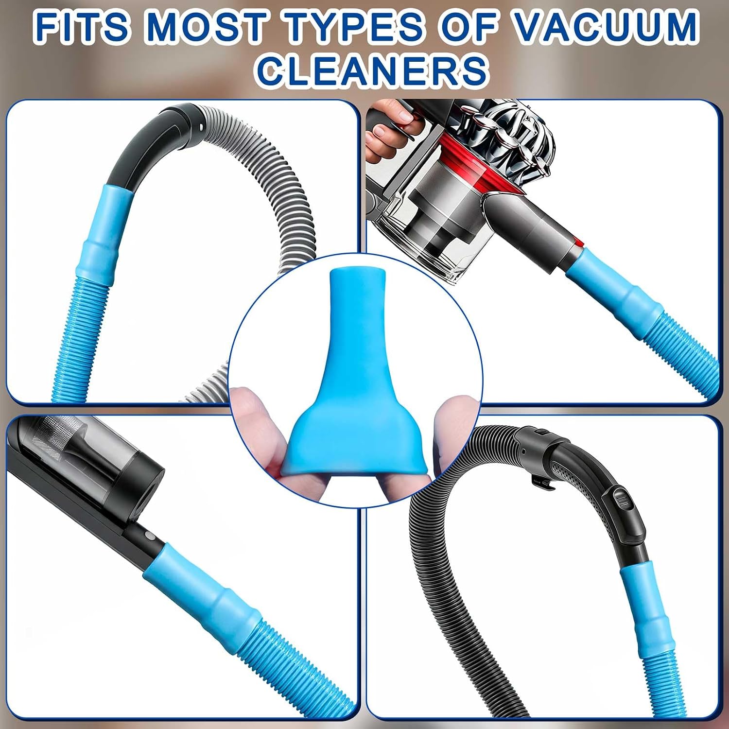 Dryer Vent Cleaner Kit - Universal Vacuum Hose Attachment + Dryer Lint Brush for Fast Lint Removal, Suitable for Most Vaccum Cleaners Energy-Saving Tool to Boost Dryer Efficiency