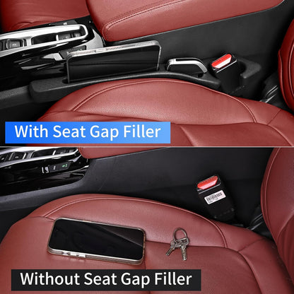 Car Seat Gap Filler, Organiser between Seat and Centre Console, Universal Car Accessories, Fit SUV Truck Storage Black
