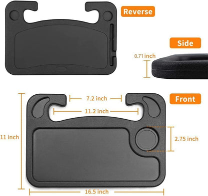 Car Steering Wheel Desk | Car Tray Table for Eating & Storing Laptop, Travel Car Accessories Fits Most Vehicles Steering Wheels