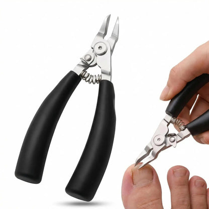 Stainless Steel Toenail Clippers for Thick & Ingrown Nails - Concave Edge Curved Blade, 30° Sharp Precision Trimming