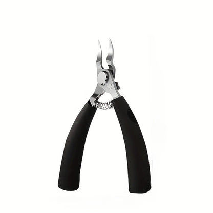 Stainless Steel Toenail Clippers for Thick & Ingrown Nails - Concave Edge Curved Blade, 30° Sharp Precision Trimming