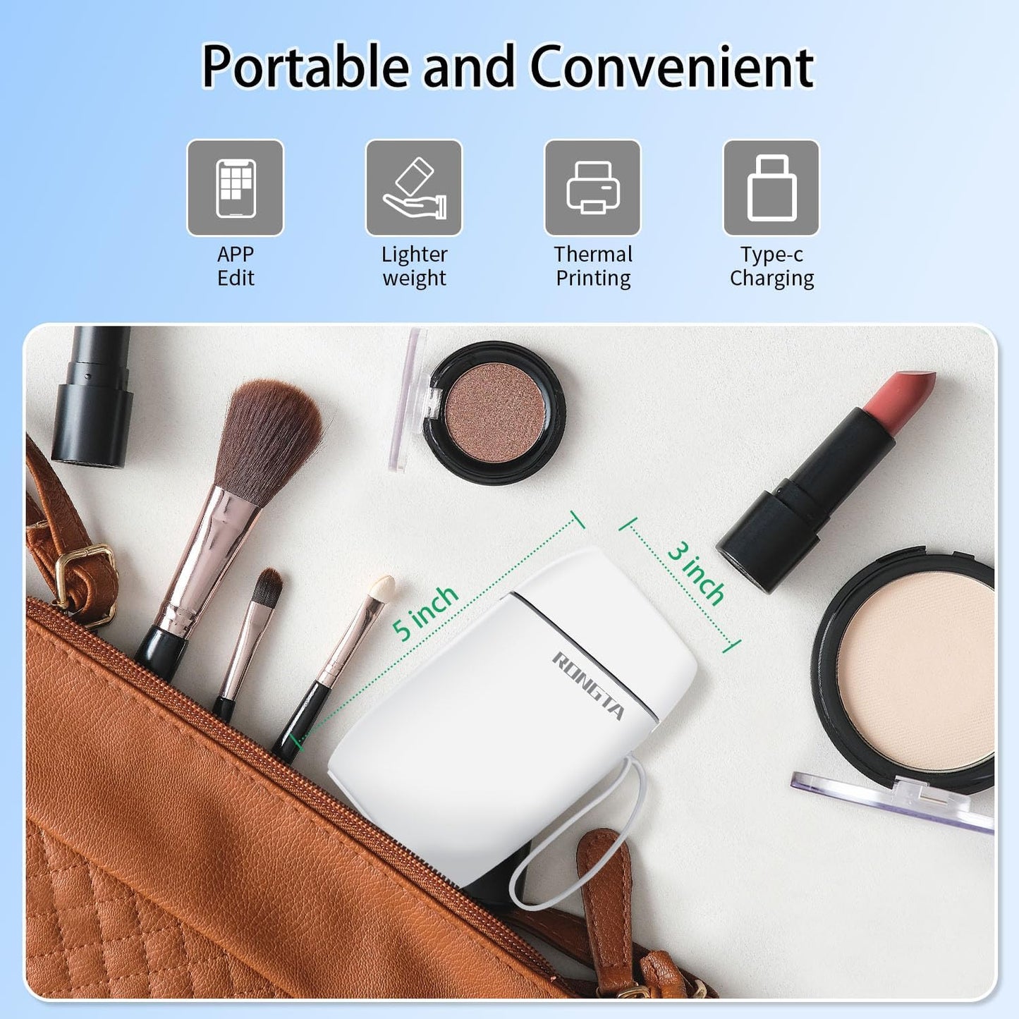 Bluetooth Label Maker Machine with Tape, Portable Mini Label Printer Wireless Thermal Handheld Sticker Makers Mini Label Makers with Multiple Templates for Organizing Office Home School(White)