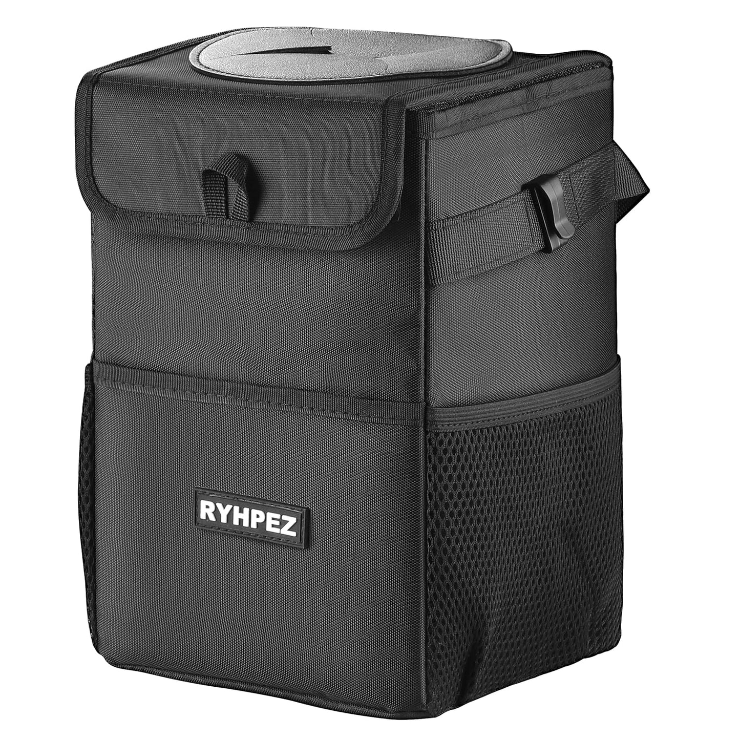 Car Trash Can with Lid - Leakproof Trash Bin Car Garbage Can, Collapsible Automotive Truck Organizer and Storage Bag Car Accessories for Women Men Road Trip Essentials