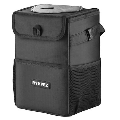 Car Trash Can with Lid - Leakproof Trash Bin Car Garbage Can, Collapsible Automotive Truck Organizer and Storage Bag Car Accessories for Women Men Road Trip Essentials