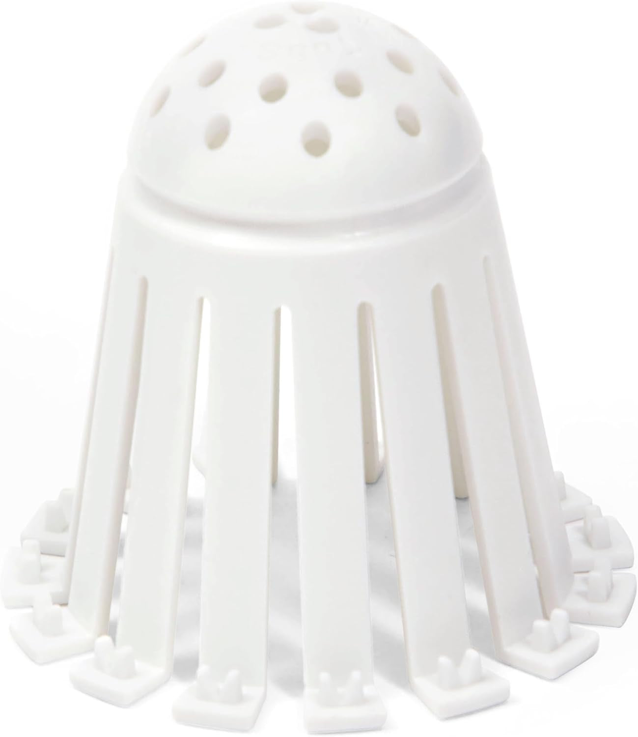 Toss 21Pk Disposable Bath Tub Drain Strainers - Hair Catcher Snare for Shower Bathtub to Prevent Clogged Drains, Traps Human and Pet Hair, One Year Supply (White)