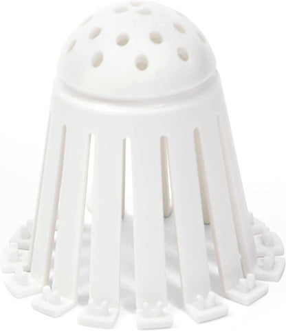 Toss 21Pk Disposable Bath Tub Drain Strainers - Hair Catcher Snare for Shower Bathtub to Prevent Clogged Drains, Traps Human and Pet Hair, One Year Supply (White)
