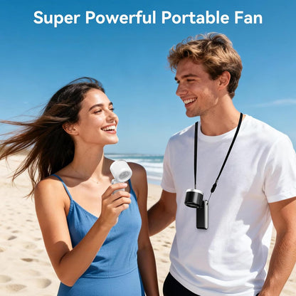 Portable Fan, Mini Fan, Handheld Turbo Fan, Portable Rechargeable Fan, 5-Speed, LED Display