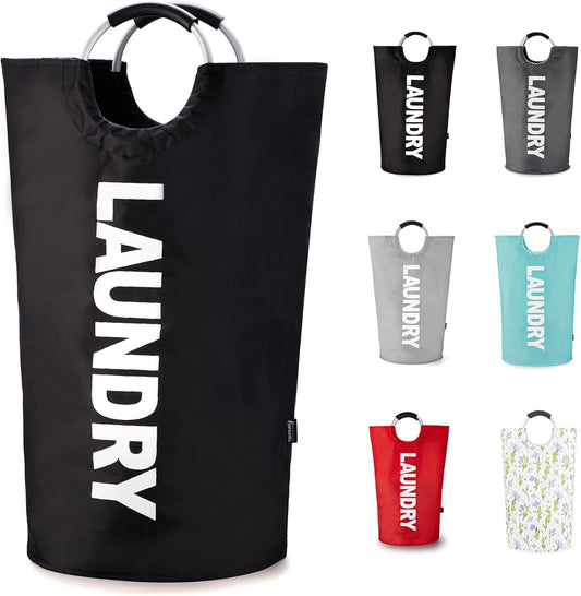 90L Laundry Basket (13 Colors), Waterproof Laundry Hamper, Laundry Bag with Padded Handles, Clothes Hamper Stands up Well, Collapsible Laundry Basket Easy Storage