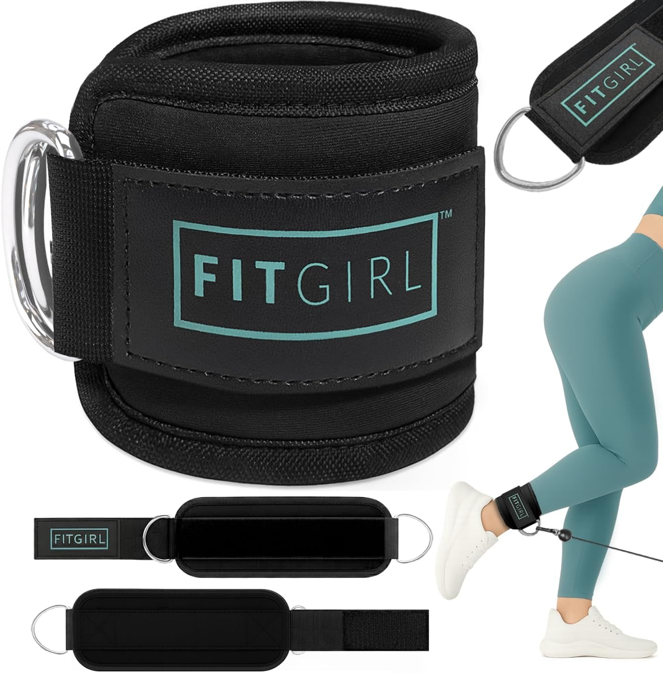 Premium Ankle Strap for Cable Machines – Enhanced Padding and Comfort for Cable Exercise Attachments, Ideal for Home and Gym Use, Perfect for Glute Workouts, Kickbacks, Leg Extensions, and Hip Abductors