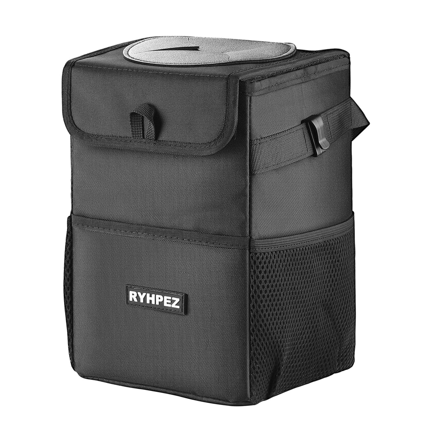 Car Trash Can with Lid - Leakproof Trash Bin Car Garbage Can, Collapsible Automotive Truck Organizer and Storage Bag Car Accessories for Women Men Road Trip Essentials